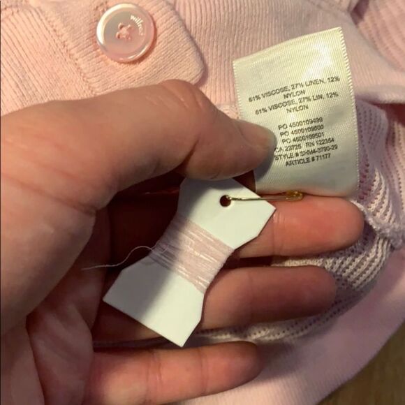 Wilfred for Aritzia light pink button down cropped cardigan size s - Picture 2 of 6